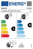 215/60R15 94V TL Dunlop Sport Classic DOT 1120